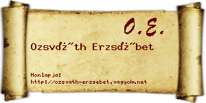 Ozsváth Erzsébet névjegykártya